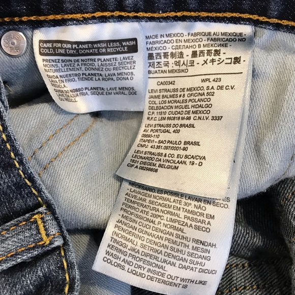 Levis 514 Mens 34x32 Jeans Straight Fit Medium Wash Whiskered Faded by Design. - Picture 7 of 13